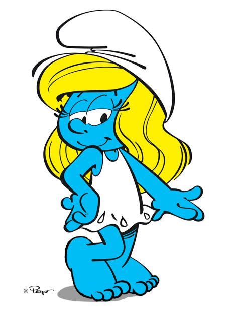 Smurfette Posing Barefoot Smurfs Drawing Mickey Mouse Old School