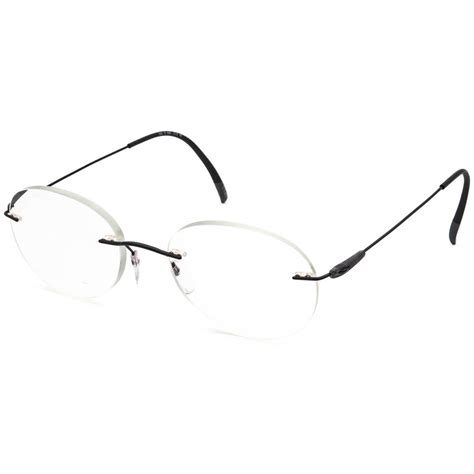 Silhouette Eyeglasses 5500 70 9040 Titan Black Rimless Frame Austria 50