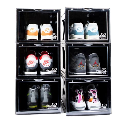 Shoe Storage Boxes Shoe Organiser Bundle Clear Front View Shoe