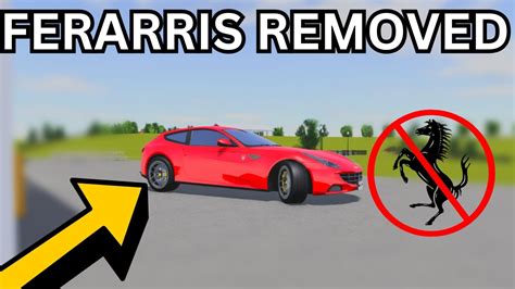 FERRARIS ARE GETTING RERMOVED FROM GREENVILLE Roblox Greenville