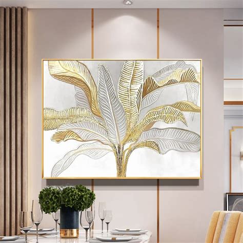 Gold Leaf Paintinggold Wall Artart Painting Wall Abstract Etsy