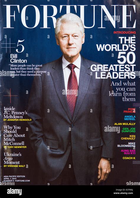 Bill Clinton On Fortune Magazine Cover Stock Photo Alamy
