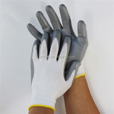 Gauges Nylon Polyester Liner Nitrile Coated Gloves Buy Nitrile