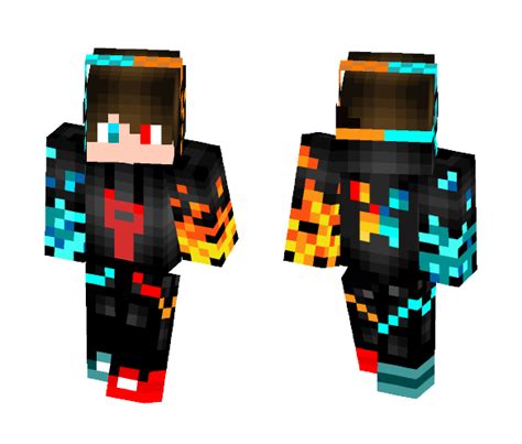 Download Fire & Ice cool boy Minecraft Skin for Free. SuperMinecraftSkins