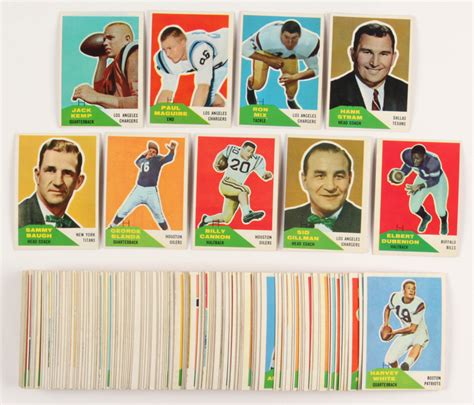 Complete Set Of 132 1960 Fleer Football Cards With 76 Lowe RC 118