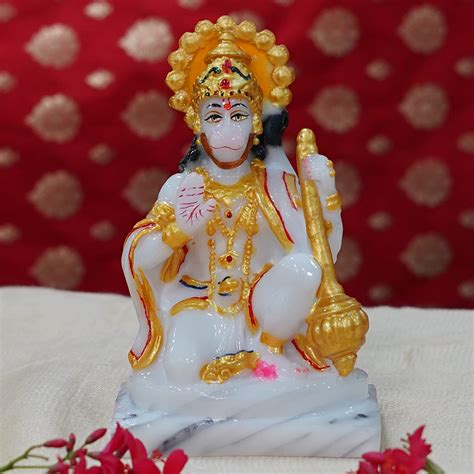 Buy Gallery Marble Dust Hanuman Ji Ki Murti In Blessing Posture With