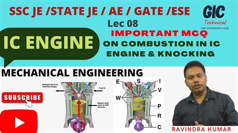 L08 I IC Engine Top MCQ Combustion In IC Engine Knocking SSC JE