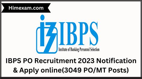 Ibps Po Recruitment 2023