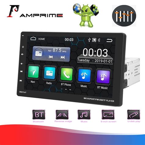 AMPrime Reproductor Multimedia Universal Para Coche 9 1 Din