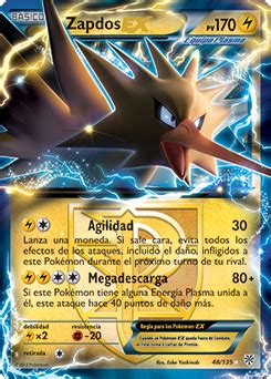 Zapdos Ex Negro Y Blanco Tormenta Plasma Base De Datos De Cartas De