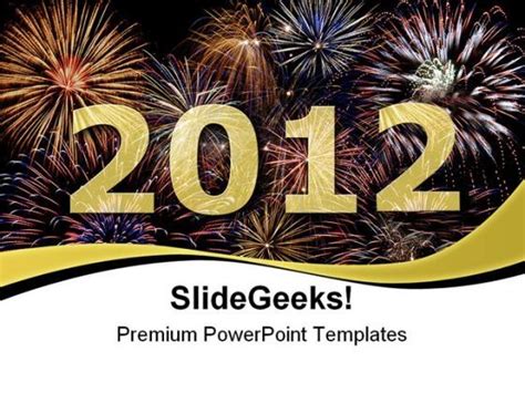 New Year Fireworks Abstract PowerPoint Templates And PowerPoint ...