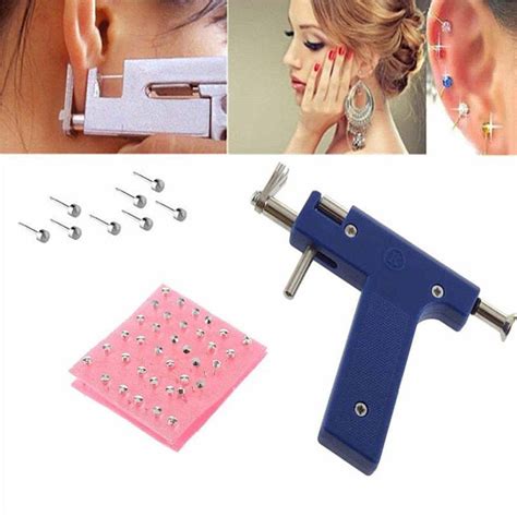 Set Stainless Steel Body Piercing Tool Kit Professional Ear Navel