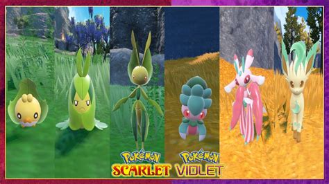 Pokemon Scarlet Violet Sewaddle Swadloon Leavanny Fomantis Lurantis