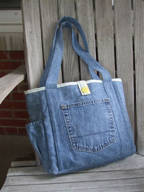 Artisanats Denim Denim Purse Denim Tote Bags Denim Diy Upcycled