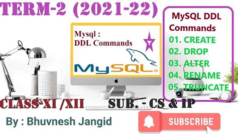 Sql Ddl Commands With Examples Cbse Class Cs Ip Practical Cs