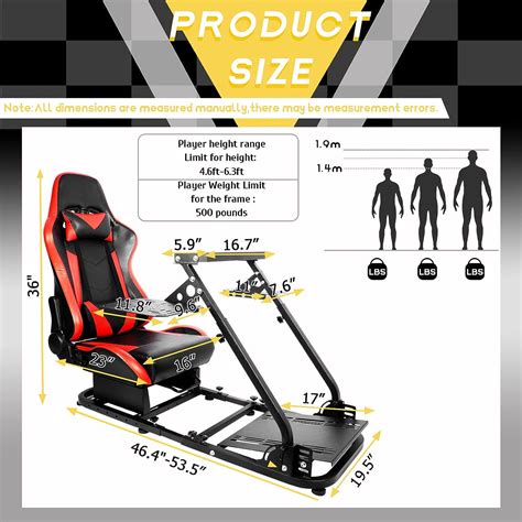 Buy Marada Flight Sim Cockpit With Red Seat And Racing Wheel Stand For