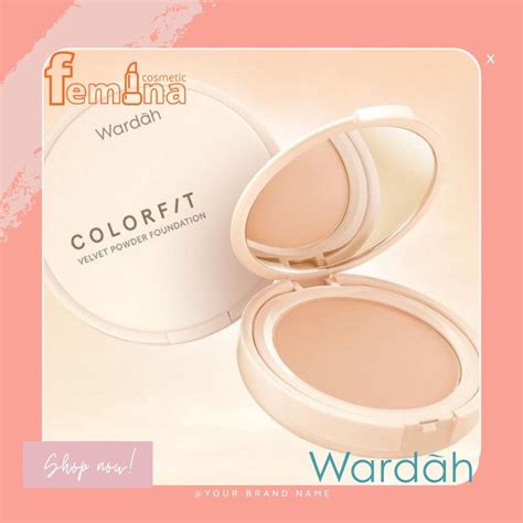 Jual Wardah Colorfit Velvet Powder Foundation Shopee Indonesia