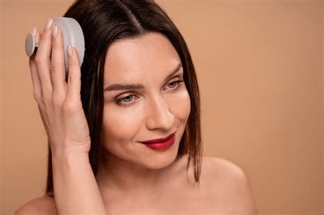 Free Photo Medium Shot Woman Giving Herself Scalp Massage