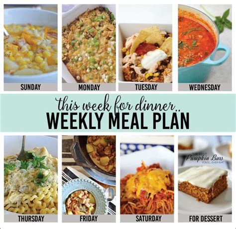 This Week For Dinner Weekly Meal Plan Your Homebased Mom