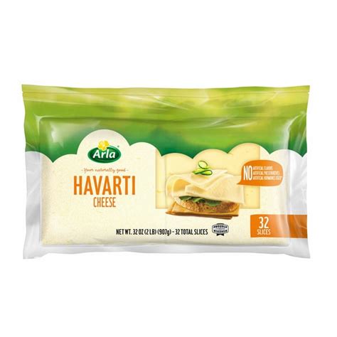 Arla Sliced Havarti Cheese 2 Lb Same Day Delivery Costco