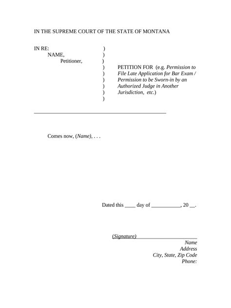 Montana Sample Petition Complete With Ease AirSlate SignNow