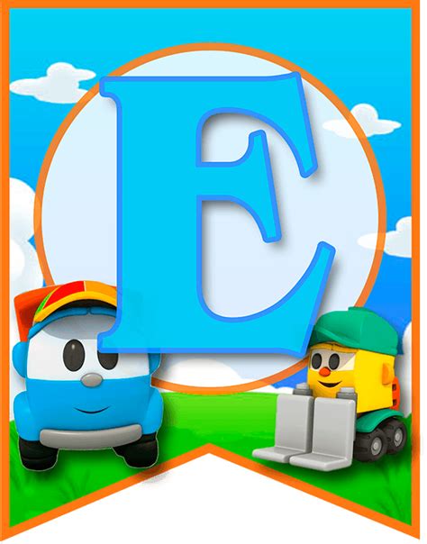 Leo The Truck Print Cake Topper Sticker Png And Bunting