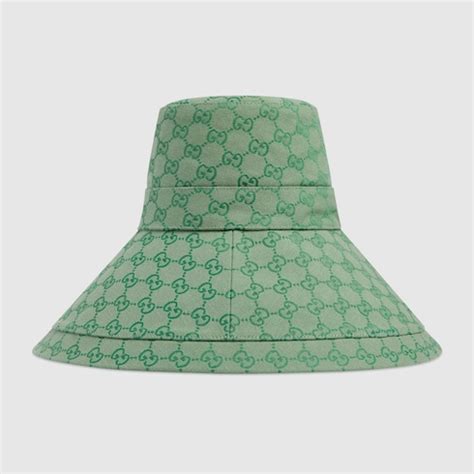 Gg Canvas Wide Brim Hat In Blue Undefined Gucci Si