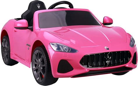 12V Licensed Kids Maserati Electric Car - Pink - Outside Play