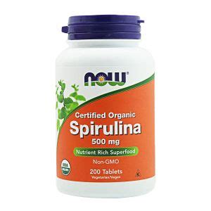 KGC Shop NOW FOODS Spirulina 500mg Certificata Organica 200 Compresse