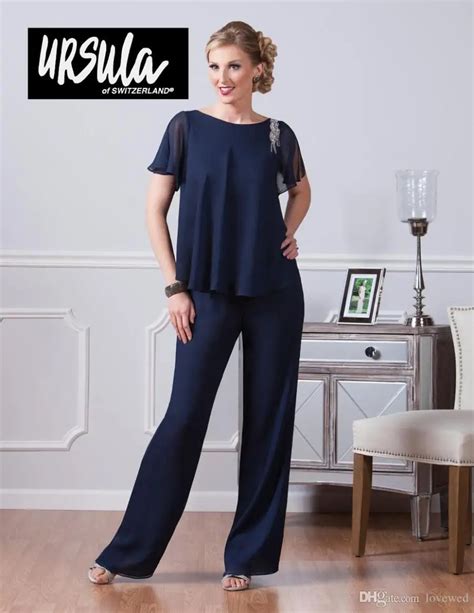 Ursula Plus Size Pc Mother Of The Bridal Pant Suit Navy