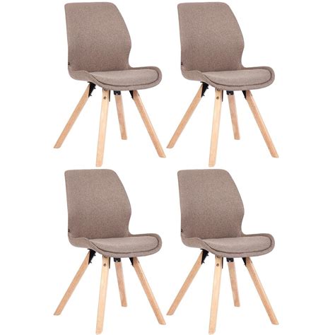 Lot De Chaises Visiteur Kali Tissu Assise Rembourr E Taupe