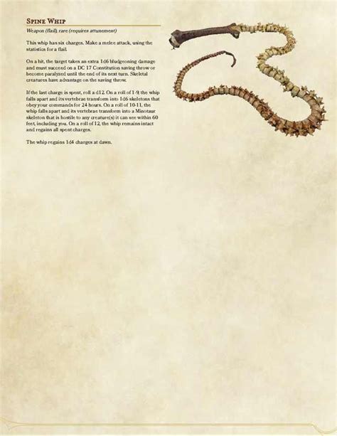 Spine Whip Dnd Dungeons And Dragons Homebrew Dungeons And Dragons Rules