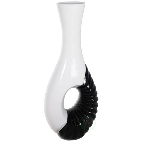 Uniquewise Modern Black And White Large Floor Vase 43 Inch The Home Depot Canada