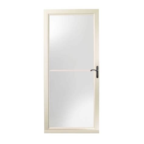 Andersen 3000 Series 36 In X 80 In Almond Right Hand Retractable Storm Door With Orb Hardware