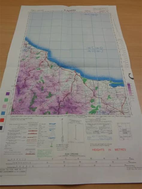 WW2 1943 RAF ARMY Map Of ITALY Entitled BARI For Allied Invasion