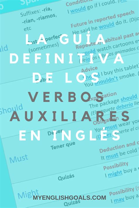 La Guía Definitiva Sobre Los Verbos Auxiliares En Inglés My English Goals Como Aprender