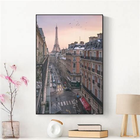 Tableau Acoustique Interchangeable Tour Eiffel Au Coucher Du Soleil