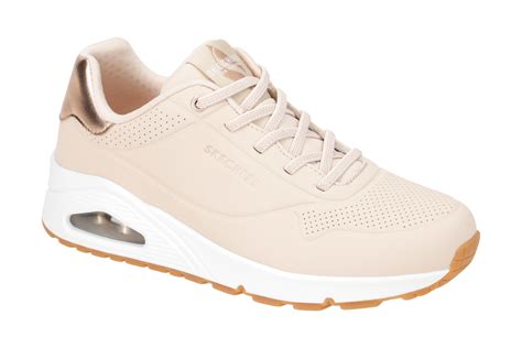 Skechers UNO 155196 NAT beige sportliche Halbschuhe für Damen