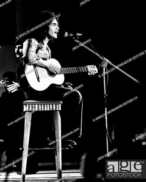 Donatello Singing At 6th Mostra Internazionale Di Musica Leggera Stock