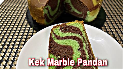 Kek Marble Pandan Kek Coklat Pandan Youtube