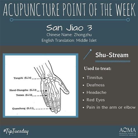 Tiptuesdayacupuncture Point Of The Week San Jiao 3 ☺️