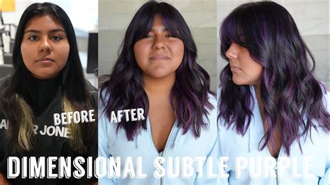 Hair Transformations With Lauryn Dimensional Subtle Violet Purple Hair