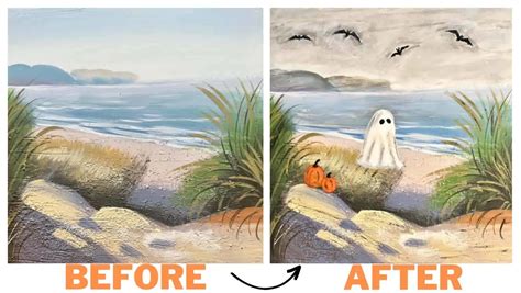 From Old To Spooky Chic Thrifted Ghost Painting Tiktok Trend