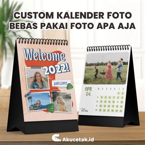 Kalender Meja Custom Foto 2022 Akucetak Id