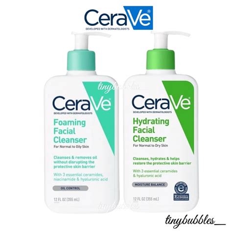 Cerave Foaming Or Hydrating Facial Cleansers 3oz 87ml 8oz 237ml 12oz 355ml Or 16oz 473ml