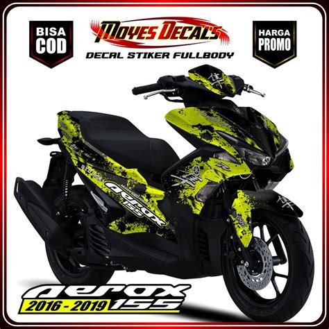 Jual Decal Stiker Striping AEROX 155 Motif Petronas Full Body Variasi