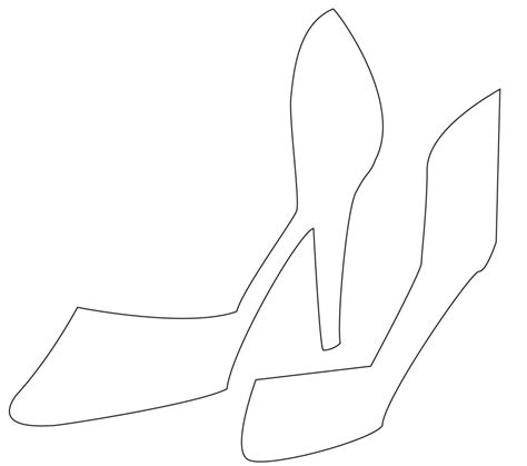 High Heel Drawing Template At Paintingvalley Explore Within High Heel