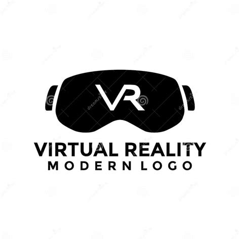 Vr Logo Design Vector Template Virtual Reality Glasses Helmet Icon