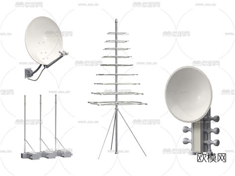 现代雷达卫星信号接收器3d模型下载id104613283dmax免费模型 欧模网