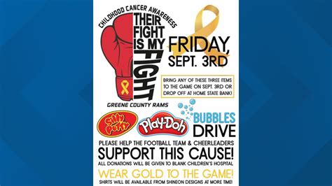 Greene County Rams Go Gold In Honor Of Young Girl Battling Cancer